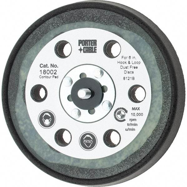 DeWALT - 6" Diam Hook & Loop Disc Backing Pad - 5/16" Shank Diam, 6,800 RPM - Apex Tool & Supply