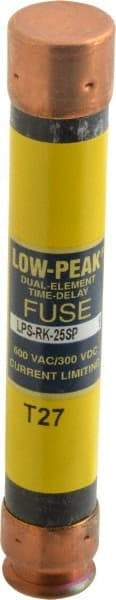 Cooper Bussmann - 300 VDC, 600 VAC, 25 Amp, Time Delay General Purpose Fuse - Bolt-on Mount, 127mm OAL, 100 at DC, 300 at AC (RMS) kA Rating, 13/16" Diam - Apex Tool & Supply