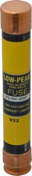 Cooper Bussmann - 300 VDC, 600 VAC, 30 Amp, Time Delay General Purpose Fuse - Fuse Holder Mount, 127mm OAL, 100 at DC, 300 at AC (RMS) kA Rating, 13/16" Diam - Apex Tool & Supply