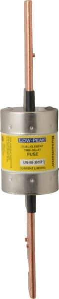 Cooper Bussmann - 300 VDC, 600 VAC, 300 Amp, Time Delay General Purpose Fuse - Bolt-on Mount, 11-5/8" OAL, 100 at DC, 300 at AC (RMS) kA Rating, 2-9/16" Diam - Apex Tool & Supply