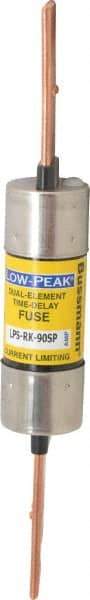 Cooper Bussmann - 300 VDC, 600 VAC, 90 Amp, Time Delay General Purpose Fuse - Bolt-on Mount, 7-7/8" OAL, 100 at DC, 300 at AC (RMS) kA Rating, 1-5/16" Diam - Apex Tool & Supply