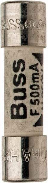 Cooper Bussmann - 250 VAC, 32 VDC, 0.5 Amp, Fast-Acting Miniature Ceramic Fuse - 20mm OAL, 5mm Diam - Apex Tool & Supply