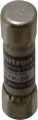 Cooper Bussmann - 600 VAC, 20 Amp, Fast-Acting General Purpose Fuse - Fuse Holder Mount, 1-1/2" OAL, 100 at AC kA Rating, 13/32" Diam - Apex Tool & Supply