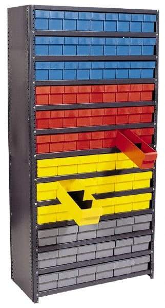 Quantum Storage - Closed Shelving System - 36 Inch Overall Width x 12 Inch Overall Depth x 75 Inch Overall Height - Apex Tool & Supply
