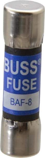 Cooper Bussmann - 250 VAC, 8 Amp, Fast-Acting General Purpose Fuse - Fuse Holder Mount, 1-1/2" OAL, 10 at 125 V kA Rating, 13/32" Diam - Apex Tool & Supply