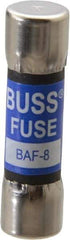 Cooper Bussmann - 250 VAC, 8 Amp, Fast-Acting General Purpose Fuse - Fuse Holder Mount, 1-1/2" OAL, 10 at 125 V kA Rating, 13/32" Diam - Apex Tool & Supply