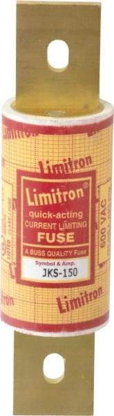 Cooper Bussmann - 600 VAC, 150 Amp, Fast-Acting General Purpose Fuse - Bolt-on Mount, 5-3/4" OAL, 200 (RMS) kA Rating, 1-5/8" Diam - Apex Tool & Supply