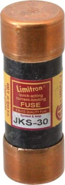 Cooper Bussmann - 600 VAC, 30 Amp, Fast-Acting General Purpose Fuse - Fuse Holder Mount, 2-1/4" OAL, 200 (RMS) kA Rating, 13/16" Diam - Apex Tool & Supply