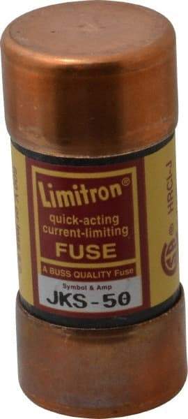 Cooper Bussmann - 600 VAC, 50 Amp, Fast-Acting General Purpose Fuse - Fuse Holder Mount, 2-3/8" OAL, 200 (RMS) kA Rating, 1-1/16" Diam - Apex Tool & Supply