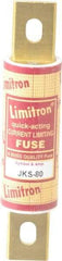 Cooper Bussmann - 600 VAC, 80 Amp, Fast-Acting General Purpose Fuse - Bolt-on Mount, 4-5/8" OAL, 200 (RMS) kA Rating, 1-1/8" Diam - Apex Tool & Supply