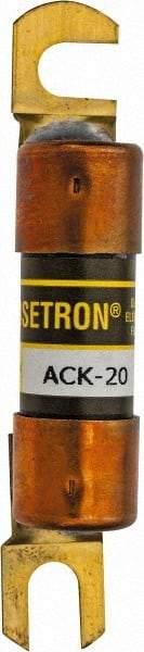 Cooper Bussmann - 20 Amp Time Delay Fast-Acting Forklift & Truck Fuse - 125VAC, 125VDC, 3.07" Long x 0.5" Wide, Littelfuse CCK020, Bussman ACK-20, Ferraz Shawmut ACK120 - Apex Tool & Supply
