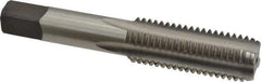 Kennametal - 3/4-10 UNC 4 Flute Bright Finish High Speed Steel Straight Flute Standard Hand Tap - Bottoming, Right Hand Thread, 4-1/4" OAL, 2" Thread Length, H3 Limit, Oversize - Apex Tool & Supply