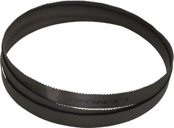 Lenox - 6 to 10 TPI, 8' 10" Long x 1" Wide x 0.035" Thick, Welded Band Saw Blade - Bi-Metal, Toothed Edge, Modified Raker Tooth Set, Flexible Back, Contour Cutting - Apex Tool & Supply