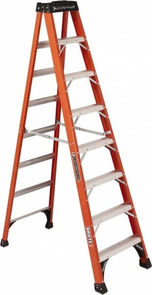Louisville - 5 Steps, 10' High, Type IAA Rating, Fiberglass Step Ladder - Apex Tool & Supply