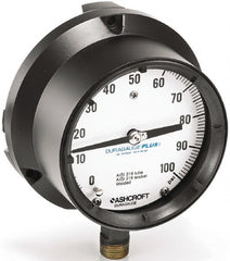Ashcroft - 4-1/2" Dial, 1/2 Thread, 0-10,000 Scale Range, Pressure Gauge - Apex Tool & Supply