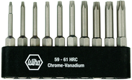 10 Piece - T6; T7; T8; T9; T10; T15; T20; T25; T27; T30 - Torx Powser Bit Belt Pack Set with Holder - Apex Tool & Supply