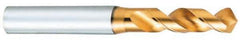 OSG - 1.2402" 120° Spiral Flute Vanadium High Speed Steel Screw Machine Drill Bit - TiN Finish, Right Hand Cut, 87mm Flute Length, 167mm OAL, Faceted Point, Straight Shank - Apex Tool & Supply