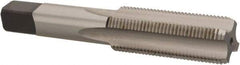 Kennametal - 3/4-16 UNF 2B 4 Flute Bright Finish High Speed Steel Straight Flute Standard Hand Tap - Bottoming, Right Hand Thread, 4-1/4" OAL, 2" Thread Length, H5 Limit, Oversize - Apex Tool & Supply