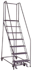 Ballymore - 100" 7 Step Ladder - 350 Lb Capacity, 70" Platform Height, 30" Base Width x 53" Depth, Grip Strut - Apex Tool & Supply