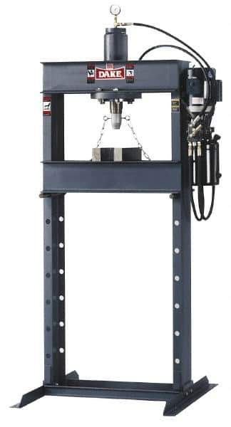 Dake - 25 Ton Hydraulic Shop Press - 10 Inch Stroke, 1 HP, Single Phase - Apex Tool & Supply
