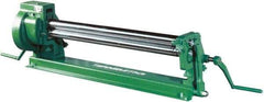 Tennsmith - 20 Gauge Max Stainless Steel Capacity, 49 Inch Max Forming Width, Bench Machine, Manual Slip Roll - 77 Inch Overall Width, x 30 Inch Overall Height, 3 Inch Slip Roll Diameter, 3/8, 1/2, 5/8 Inch Wire Groove Width - Apex Tool & Supply