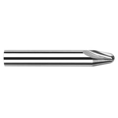 Runner Cutters - 0.0250″ Radius × 0.2350″ Length of Cut × 10° per side Carbide Runner Cutter, 2 Flutes - Exact Industrial Supply