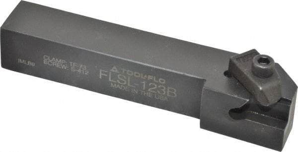 Tool-Flo - External Thread, Left Hand Cut, 3/4" Shank Width x 3/4" Shank Height Indexable Threading Toolholder - 4-1/2" OAL, FL 3L Insert Compatibility, FLS Toolholder, Series FLSL - Apex Tool & Supply