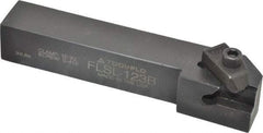 Tool-Flo - External Thread, Left Hand Cut, 3/4" Shank Width x 3/4" Shank Height Indexable Threading Toolholder - 4-1/2" OAL, FL 3L Insert Compatibility, FLS Toolholder, Series FLSL - Apex Tool & Supply