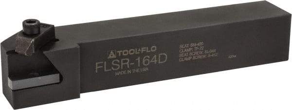Tool-Flo - External Thread, Right Hand Cut, 1" Shank Width x 1" Shank Height Indexable Threading Toolholder - 6" OAL, FL 4R Insert Compatibility, FLS Toolholder, Series FLSR - Apex Tool & Supply