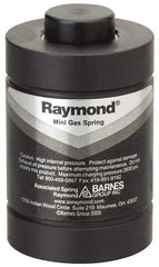 Associated Spring Raymond - M6x1 Mt Hole, 0.71" Rod Diam, 1-1/2" Diam, 25mm Max Stroke, Nitrogen Gas Spring Cylinder - 5.31" OAL, 3,595 Lb Full Stroke Spring Force, 2,175 psi Initial Charge - Apex Tool & Supply
