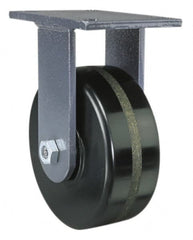 Hamilton - 6" Diam x 3" Wide x 8" OAH Top Plate Mount Rigid Caster - Apex Tool & Supply