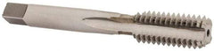 Made in USA - 1/2-13 UNC 2B 4 Flute Bright Finish Carbide-Tipped Straight Flute Machine Tap - Bottoming, Right Hand Thread, 3-3/8" OAL, H3 Limit, Oversize, Through Coolant - Apex Tool & Supply