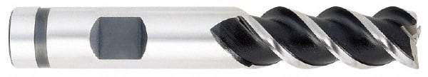 OSG - 3/4", 1-5/8" LOC, 3/4" Shank Diam, 3-7/8" OAL, 3 Flute, Powdered Metal Square End Mill - Single End, Uncoated, Spiral Flute, 50° Helix, Centercutting, Right Hand Cut, Right Hand Flute, Series 660 - Apex Tool & Supply
