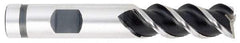 OSG - 3/4", 1-5/8" LOC, 3/4" Shank Diam, 3-7/8" OAL, 3 Flute, Powdered Metal Square End Mill - Single End, Uncoated, Spiral Flute, 50° Helix, Centercutting, Right Hand Cut, Right Hand Flute, Series 660 - Apex Tool & Supply