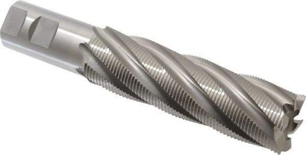 OSG - 1-1/2" Diam, Fine Pitch, 5" LOC, 6 Flute Cobalt Roughing Square End Mill - Uncoated, 7-1/2" OAL, 1-1/4" Shank Diam, Single End, 30° Helix - Apex Tool & Supply