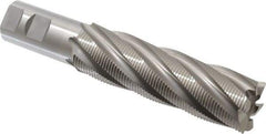 OSG - 1-1/2" Diam, Fine Pitch, 5" LOC, 6 Flute Cobalt Roughing Square End Mill - Uncoated, 7-1/2" OAL, 1-1/4" Shank Diam, Single End, 30° Helix - Apex Tool & Supply
