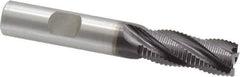 OSG - 1/2" Diam, Fine Pitch, 1-1/4" LOC, 4 Flute Cobalt Roughing Square End Mill - TiAlN Finish, 3-1/4" OAL, 1/2" Shank Diam, Single End, 30° Helix - Apex Tool & Supply