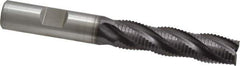 OSG - 1/2" Diam, Fine Pitch, 2" LOC, 4 Flute Cobalt Roughing Square End Mill - TiAlN Finish, 4" OAL, 1/2" Shank Diam, Single End, 30° Helix - Apex Tool & Supply