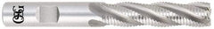 OSG - 1/2" Diam, Fine Pitch, 2" LOC, 4 Flute Cobalt Roughing Square End Mill - Uncoated, 4" OAL, 1/2" Shank Diam, Single End, Centercutting, 30° Helix - Apex Tool & Supply