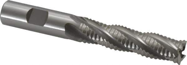OSG - 5/8" Diam, Coarse Pitch, 2-1/2" LOC, 4 Flute Cobalt Roughing Square End Mill - Uncoated, 4-5/8" OAL, 5/8" Shank Diam, Single End, 30° Helix - Apex Tool & Supply