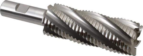 OSG - 1-1/2" Diam, Coarse Pitch, 4" LOC, 6 Flute Cobalt Roughing Square End Mill - Uncoated, 6-1/4" OAL, 3/4" Shank Diam, Single End, 30° Helix - Apex Tool & Supply