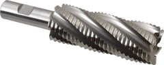 OSG - 1-1/2" Diam, Coarse Pitch, 4" LOC, 6 Flute Cobalt Roughing Square End Mill - Uncoated, 6-1/4" OAL, 3/4" Shank Diam, Single End, 30° Helix - Apex Tool & Supply