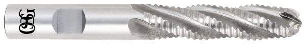 OSG - 1-1/4" Diam, Coarse Pitch, 2" LOC, 6 Flute Cobalt Roughing Ball End Mill - Uncoated, 4-1/2" OAL, 1-1/4" Shank Diam, Single End, Centercutting, 30° Helix - Apex Tool & Supply