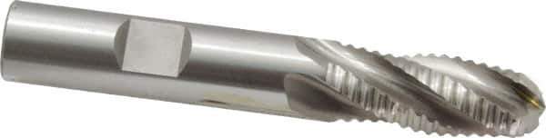 OSG - 1/2" Diam, Coarse Pitch, 1-1/4" LOC, 4 Flute Cobalt Roughing Ball End Mill - Uncoated, 3-1/4" OAL, 1/2" Shank Diam, Single End, Centercutting, 30° Helix - Apex Tool & Supply