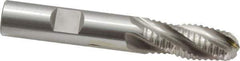 OSG - 1/2" Diam, Coarse Pitch, 1-1/4" LOC, 4 Flute Cobalt Roughing Ball End Mill - Uncoated, 3-1/4" OAL, 1/2" Shank Diam, Single End, Centercutting, 30° Helix - Apex Tool & Supply