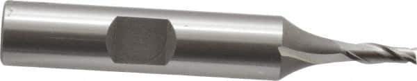 OSG - 1/8", 3/8" LOC, 3/8" Shank Diam, 2-5/16" OAL, 2 Flute, Cobalt Square End Mill - Single End, Uncoated, Spiral Flute, 30° Helix, Centercutting, Right Hand Cut, Right Hand Flute, Series 520 - Apex Tool & Supply