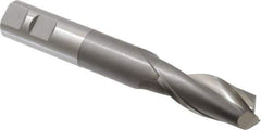 OSG - 7/8", 2" LOC, 7/8" Shank Diam, 6" OAL, 2 Flute, Cobalt Square End Mill - Single End, Uncoated, Spiral Flute, 30° Helix, Centercutting, Right Hand Cut, Right Hand Flute, Series 527 - Apex Tool & Supply