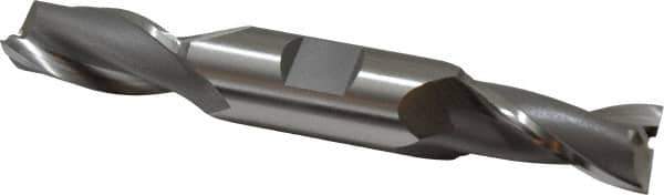 OSG - 21/32", 1-5/16" LOC, 3/4" Shank Diam, 5" OAL, 2 Flute, Cobalt Square End Mill - Double End, Uncoated, Spiral Flute, 30° Helix, Centercutting, Right Hand Cut, Right Hand Flute, Series 522 - Apex Tool & Supply