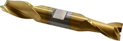 OSG - 5/8", 1-1/8" LOC, 5/8" Shank Diam, 4-1/2" OAL, 2 Flute, Cobalt Square End Mill - Double End, TiN Finish, Spiral Flute, 30° Helix, Centercutting, Right Hand Cut, Right Hand Flute, Series 522 - Apex Tool & Supply