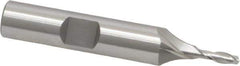 OSG - 3mm, 3/8" LOC, 3/8" Shank Diam, 2-5/16" OAL, 2 Flute, Cobalt Square End Mill - Single End, Uncoated, Spiral Flute, 30° Helix, Centercutting, Right Hand Cut, Right Hand Flute, Series 580 - Apex Tool & Supply